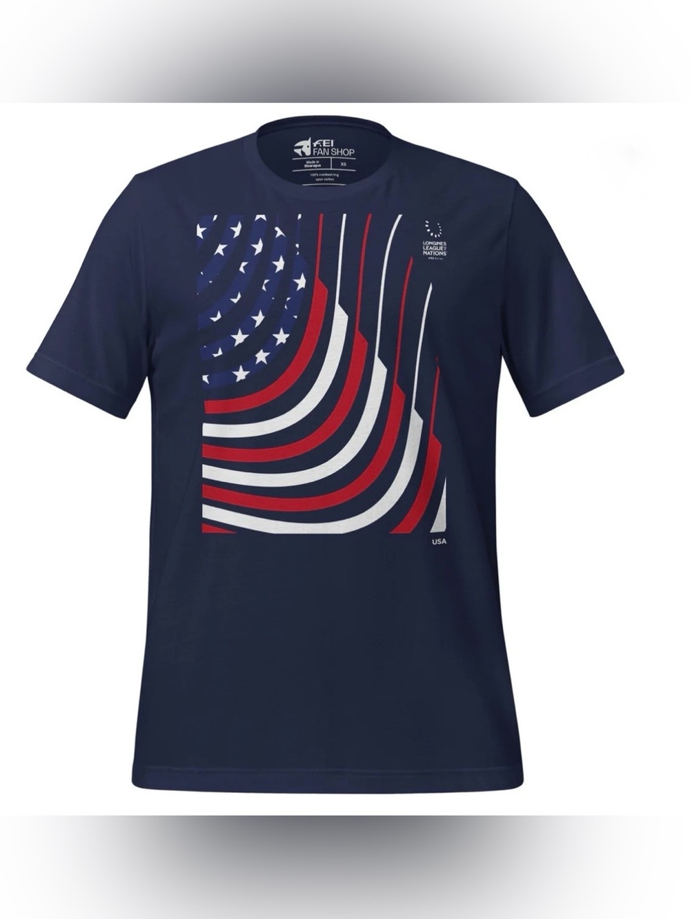 FEI Men's Navy USA Flag Graphic Tee